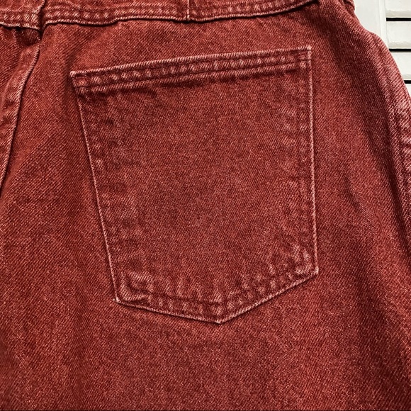 Red denim skirt - Picture 5 of 5
